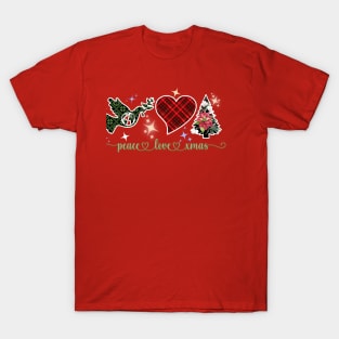 PEACE, LOVE, XMAS T-Shirt